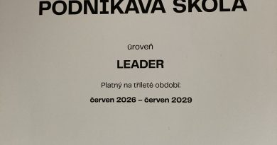 Jsme certifikovanou podnikavou školou :)
